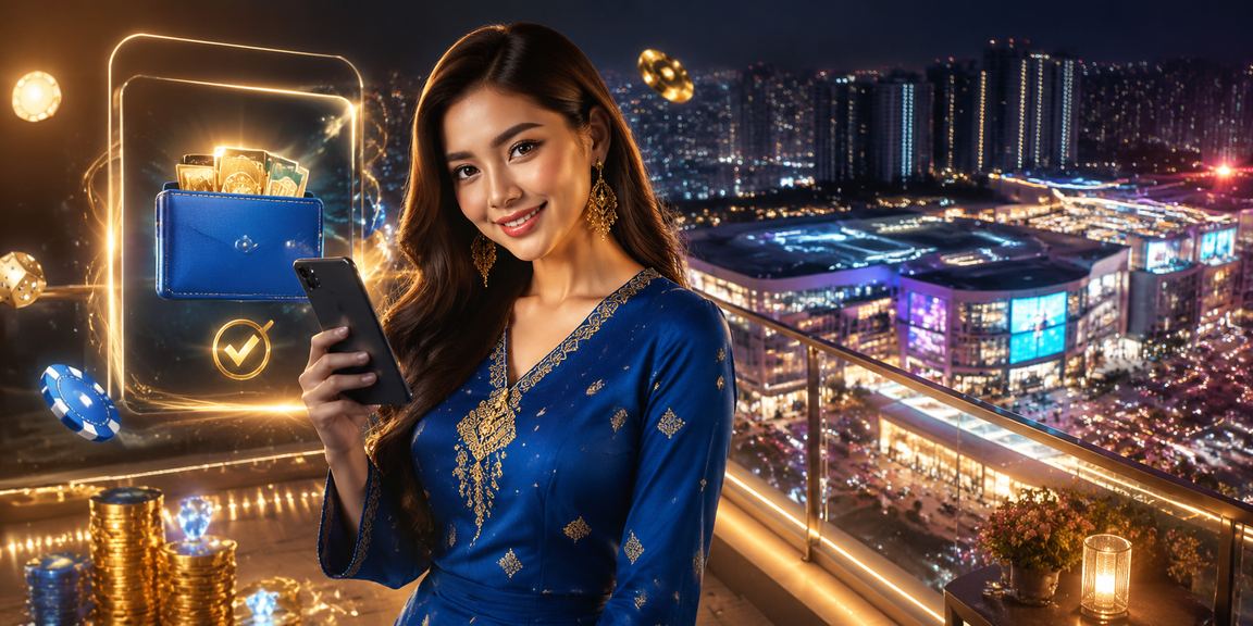 Suasana kasino hiburan bergaya di Johor Bahru dengan pemain poker